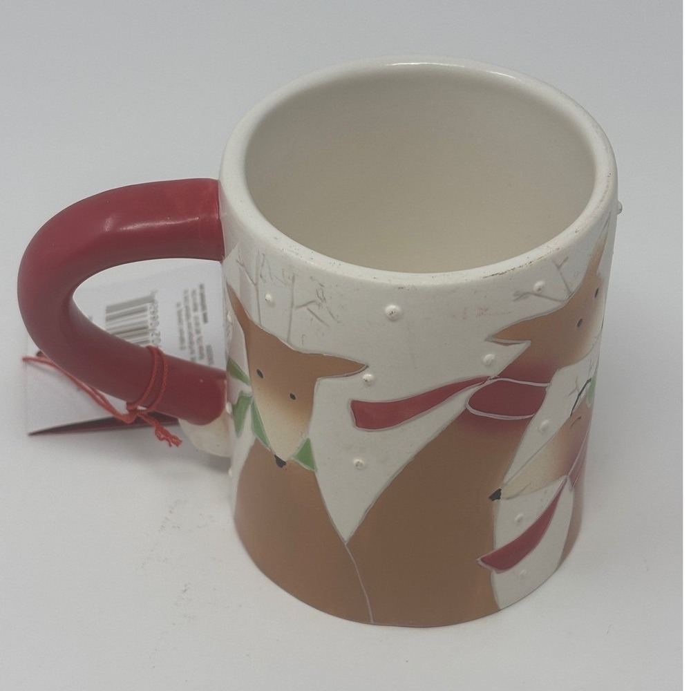 Hallmark Christmas Mug Santa Reindeer Motion Activated Sound Holiday NEW